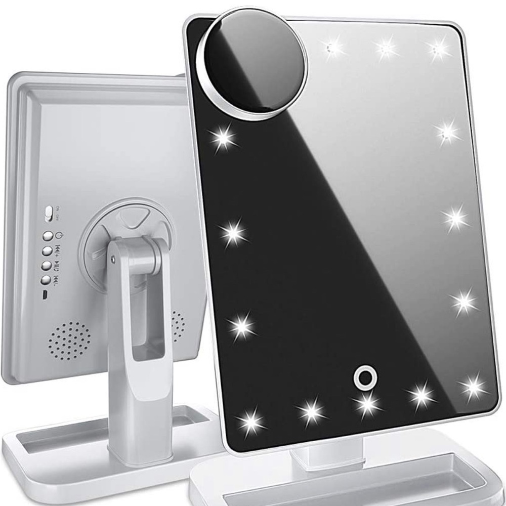 NWB Beautify Beauties Lighted Makeup Mirror with Bluetooth, Touch Screen